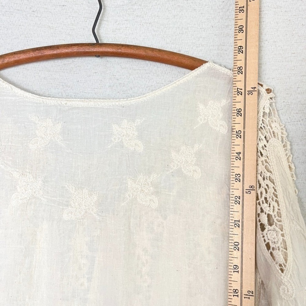 Forgotten Grace M‎ Scalloped Long Sleeve Boho Blouse Fairy Hippy Festival Sheer - Picture 5 of 5